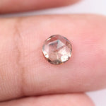 0.51 Ct Round cut White & brown lab created diamond with clean geometric step facets and elegant sparkle