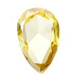 0.41 Ct pear cut yellow lab grown diamond with bright fancy color and elegant teardrop shape, loose diamond stone for custom jewelry design.