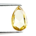 0.41 Ct pear cut yellow lab grown diamond with bright fancy color and elegant teardrop shape, loose diamond stone for custom jewelry design.