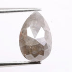 1.94 Ct pear cut gray natural diamond loose stone with elegant shape and brilliance for engagement ring or custom jewelry