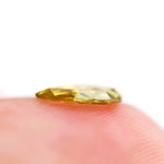 0.41 Ct pear cut yellow lab grown diamond with bright fancy color and elegant teardrop shape, loose diamond stone for custom jewelry design.