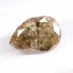 1.50 ct pear cut brown diamond loose stone with natural fancy color sparkle for custom engagement ring jewelry design