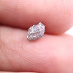 Uncut diamond stone texture Diamond ring with pink center stone