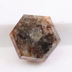 1.37 Ct natural brown hexagon cut loose diamond with sharp faceting for custom engagement ring or fine jewelry
