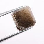 1.67 Ct fancy brown emerald cut lab grown diamond loose stone with warm sparkle and structured facets