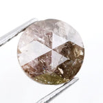 brown colour diamond 0.86 carat round diamond ring natural