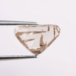 1.00 Ct brown and white trillion cut lab grown diamond loose stone with sharp triangular facets, ideal for engagement rings and modern designer jewelry.
