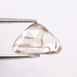 1.00 Ct brown and white trillion cut lab grown diamond loose stone with sharp triangular facets, ideal for engagement rings and modern designer jewelry.