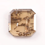 premium 4.30 Ct brown emerald cut lab grown diamond loose stone with elegant step cut shine