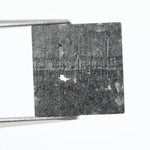 Luxurious square-cut lab-grown black diamond with a stunning, clear polished surface, offering eco-friendly elegance for fine jewelry pieces.