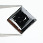 Luxurious square-cut lab-grown black diamond with a stunning, clear polished surface, offering eco-friendly elegance for fine jewelry pieces.