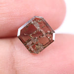 premium 4.30 Ct brown emerald cut lab grown diamond loose stone with elegant step cut shine