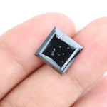 Luxurious square-cut lab-grown black diamond with a stunning, clear polished surface, offering eco-friendly elegance for fine jewelry pieces.