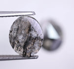 6.12 Ct Oval Cut Diamond Pair Grey Colored Diamond Use For Jewerly Earrigs Unique Diamond