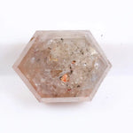 1.25 Ct hexagon cut pink peach diamond loose gemstone with brilliant faceting for engagement ring or custom fine jewelry