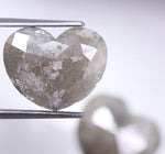 7.58 Ct Two Heart - Shaped Diamond Pair Grey Colored Diamond Salt And Pepper Diamond Use For Jewetly Unique Designer