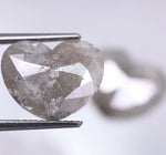 7.58 Ct Two Heart - Shaped Diamond Pair Grey Colored Diamond Salt And Pepper Diamond Use For Jewetly Unique Designer