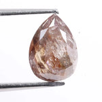 1.33 Ct pear cut brown natural diamond loose stone with brilliant sparkle for engagement ring or custom fine jewelry