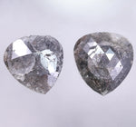 6.12 Ct Grey Colored Diamond Pair Pear Cut Diamond Pair Use For Jewerly Earrings Salt And Pepper Diamond