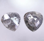 6.12 Ct Grey Colored Diamond Pair Pear Cut Diamond Pair Use For Jewerly Earrings Salt And Pepper Diamond