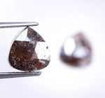 3.56 Ct Brown Natural Pear Cut Diamond Salt And Pepper Diamond Use For Jewerly Unique Diamond Pair
