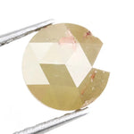 yellowish orange colour diaomd 0.82 carat elongated cushion cut natural diamond
