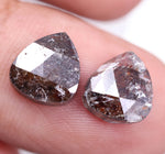 3.56 Ct Brown Natural Pear Cut Diamond Salt And Pepper Diamond Use For Jewerly Unique Diamond Pair