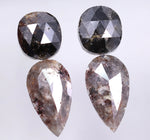 6.16 Ct Oval & Pear Cut Diamond Salt And Pepper Diamond Use For Jewetly Black & Grey Colored Diamonds Unique Diamond