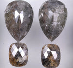 25.91 Ct Pear & Cushion Cut Diamond Salt And Pepper Diamond Pair Use For Jewerly Unique Diamonds