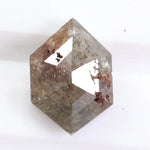 1.51 Ct hexagon cut gray natural diamond loose stone with clean faceting for engagement ring or custom fine jewelry