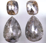 25.91 Ct Pear & Cushion Cut Diamond Salt And Pepper Diamond Pair Use For Jewerly Unique Diamonds