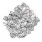 light grey raw diamond with a natural rough texture for engagement jewelry designs