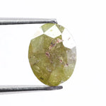 0.96 carat natural green diamond oval shape loose gemstone rare fancy green diamond for custom jewelry design.