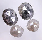 5.75 Ct Pear & Asscher Cut Diamond Black & Grey Diamond Pair Unique Designer Use For Jewerly