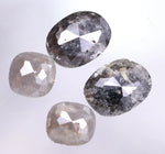 5.75 Ct Pear & Asscher Cut Diamond Black & Grey Diamond Pair Unique Designer Use For Jewerly