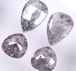 19.11 Ct Grey Pear Cut Diamond Natural Use For Jewerly Earrings Salt And Pepper Diamond