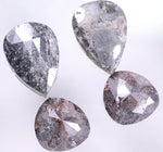 19.11 Ct Grey Pear Cut Diamond Natural Use For Jewerly Earrings Salt And Pepper Diamond