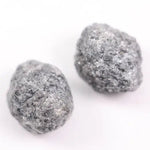 Matching rough gray diamonds with natural uncut crystal texture