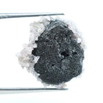 3.00 Ct round cut white & black CVD lab created diamond loose stone for custom jewelry design.