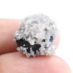 3.00 Ct round cut white & black CVD lab created diamond loose stone for custom jewelry design.