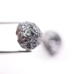 Matching pair of raw gray diamonds is especially rare, making them ideal for custom jewelry designs.