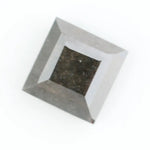 Square-cut lab-grown black diamond with high clarity and polished facets, perfect for custom jewelry or luxury collections.