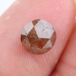 Natural Brownish-Orange Colored Diamond Round Brilliant Cut Diamond Loose Stone For Custom Jewerly