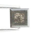 Square-cut lab-grown black diamond with high clarity and polished facets, perfect for custom jewelry or luxury collections.