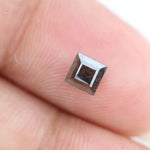Square-cut lab-grown black diamond with high clarity and polished facets, perfect for custom jewelry or luxury collections.
