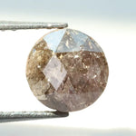 brown colour diamond 0.86 carat round diamond ring natural