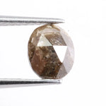 brown oval cut natural diamond loose stone for custom engagement rings