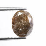 brown oval cut natural diamond loose stone for custom engagement rings