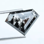 5.63 Ct White and Black Pentagon Cut CVD Lab Grown Diamond Loose Stone for Custom Jewelry Design
