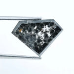 5.63 Ct White and Black Pentagon Cut CVD Lab Grown Diamond Loose Stone for Custom Jewelry Design